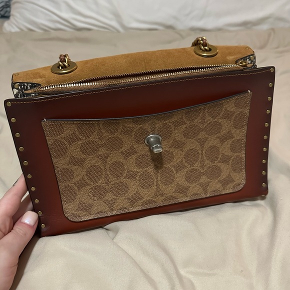 Coach Parker Handbag with Snakeskin Details - Picture 8 of 9